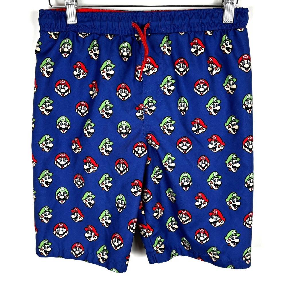 SUPER MARIO SWIM TRUNKS Size 12 Adjustable Waistband